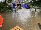 Überflutung der Siedlung (Foto: THW/Florian Becker, OV Solingen)